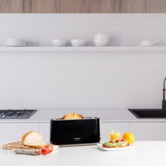 Tostadora Taurus Mytoast Nero 1000W 1 Ranura Larga 7 Niveles Tostado Recogemigas Negro