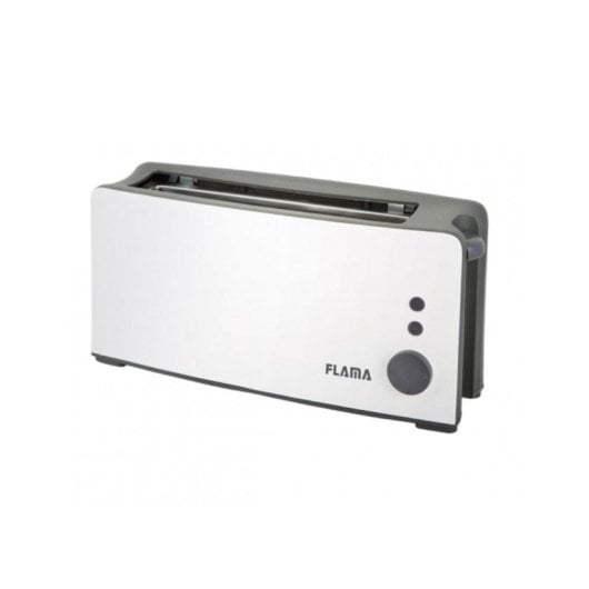 Toaster Flama 958FL 1 Scheibe Weiß Kunststoff Edelstahl Drehregler 1000 W