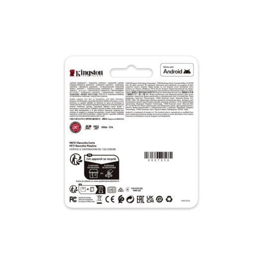 Tarjeta SD Kingston Canvas Go! Plus 256GB UHS-I U3 V30 200MB/s 4K UHD Negro