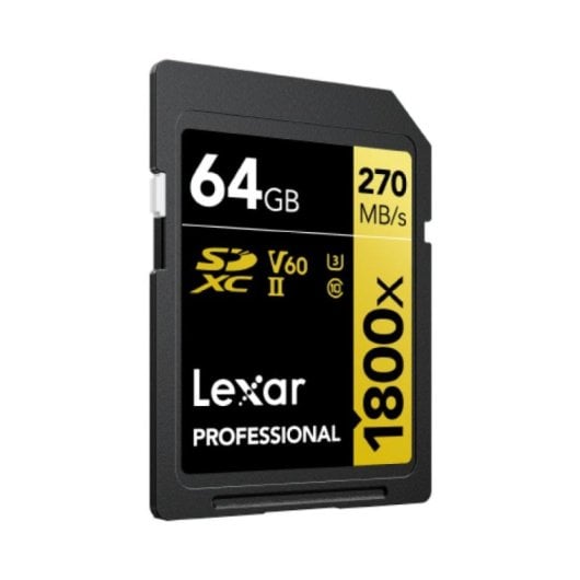 Carte mémoire Lexar 1800x 64GB SDXC Classe 10 UHS-II 270 MB/s