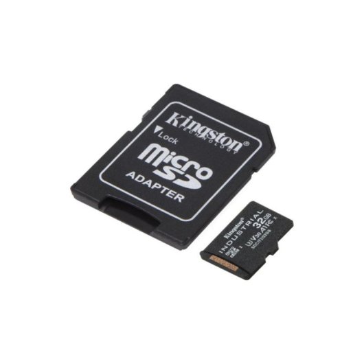 Tarjeta microSD Industrial Kingston 32GB UHS-I U3 V30 A1 pSLC -40°C/+85°C Adaptador SD