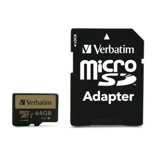 Verbatim Pro+ microSDHC 64GB Clase 10 UHS-3 MLC 90MB/s con adaptador resistente agua/golpes