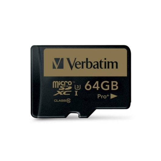 Verbatim Pro+ microSDHC 64GB Clase 10 UHS-3 MLC 90MB/s con adaptador resistente agua/golpes