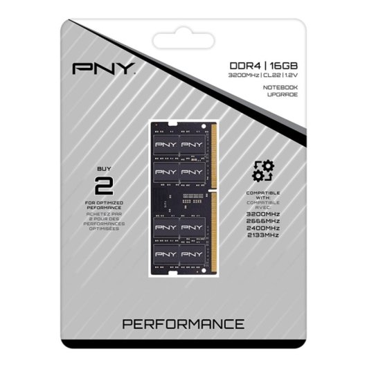 Arbeitsspeicher PNY Performance DDR4 16 GB 3200 MHz CAS 22 1 x 16 GB Arbeitsspeicher PNY Performance DDR4 16 GB 3200 MHz CAS 22 1 x 16 GB