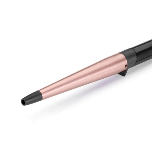 Rizador de pelo BaByliss Conical Wand 6 modos 160-210°C Pantalla Cable 2,5m Negro Rosa