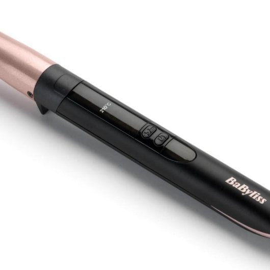 Rizador de pelo BaByliss Conical Wand 6 modos 160-210°C Pantalla Cable 2,5m Negro Rosa