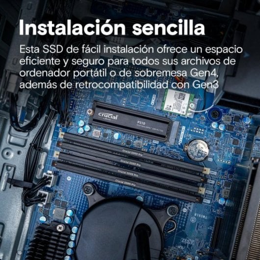 SSD Crucial P310 1TB M.2 PCIe 4.0 NVMe 7100MB/s con Disipador Térmico