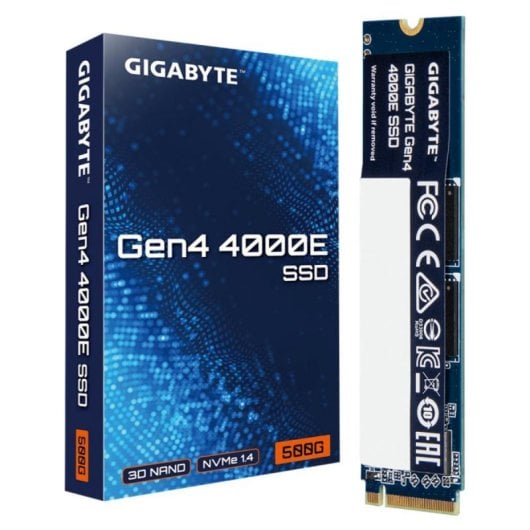 SSD GIGABYTE Gen4 4000E 500GB M.2 PCIe 4.0 3D NAND 3600MB/s Lectura 3000MB/s Escritura