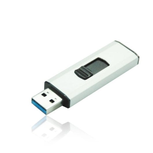 MediaRange MR919 Clé USB 256 Go USB Type A 3.2 Gen 1 100 Mo/s Glissière Noir Argent