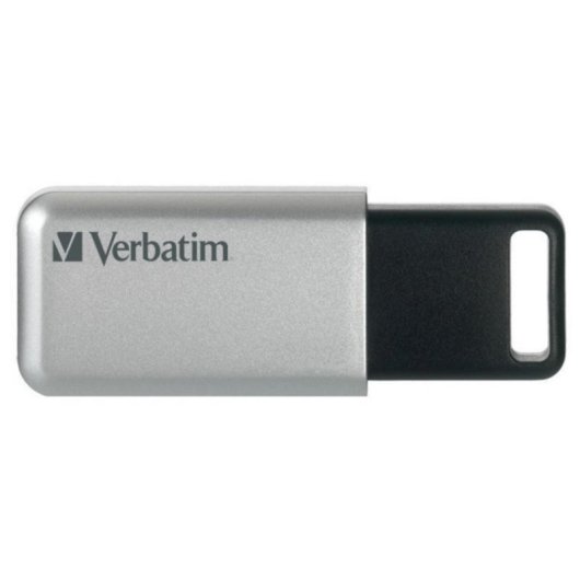 Pendrive Verbatim Store 'n' Go Secure Pro 32GB Plata, USB 3.2 Gen 1, Cifrado AES 256-bit