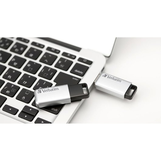 Pendrive Verbatim Store 'n' Go Secure Pro 32GB Plata, USB 3.2 Gen 1, Cifrado AES 256-bit