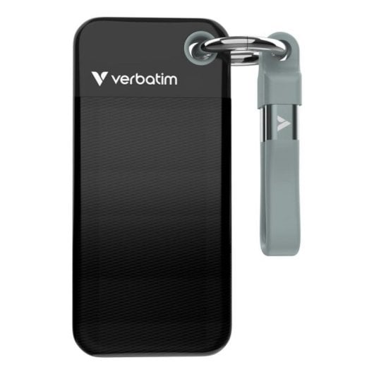 SSD Verbatim Pocket 2 TB USB Typ C 3.2 Gen 2 1000 MB/s, Schwarz Grau