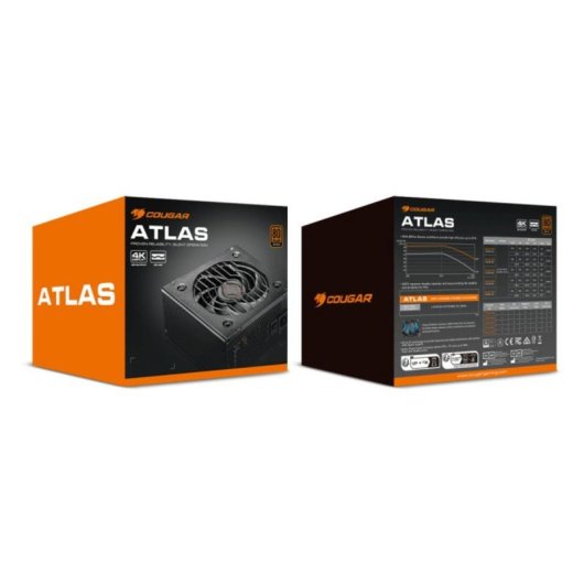 Fuente de alimentación COUGAR ATLAS 750W 80 Plus Bronze DC-DC CPU x2 Negra