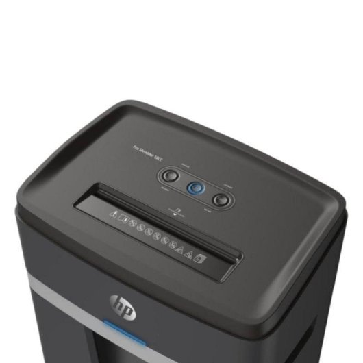 Destruidor HP Pro Shredder 18CC P-5 18 folhas Partículas 25L Preto 55dB A4