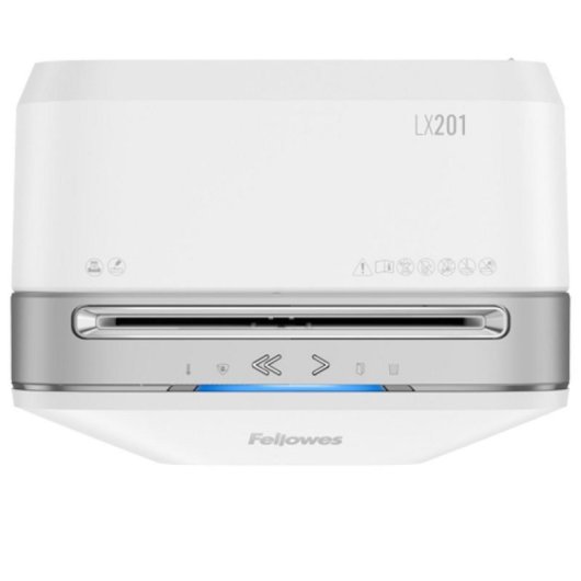 Destructora Fellowes Powershred LX201 Microcorte 12 hojas 22L P-5 SafeSense Blanco