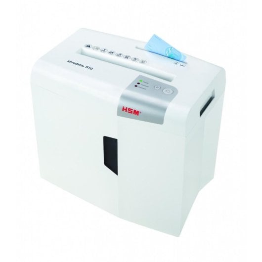 Destruidora de Documentos HSM Shredstar S10 Corte em Tiras 10 Folhas 18L CDs Prateado Branco