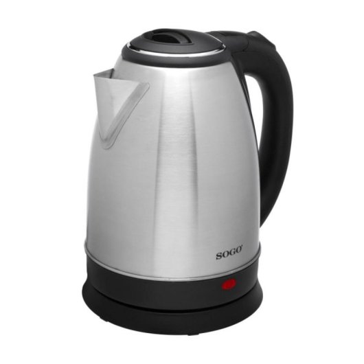 Hervidor Sogo KET-SS-5790-SS 1.8L 1500W sin cables acero inoxidable apagado automático