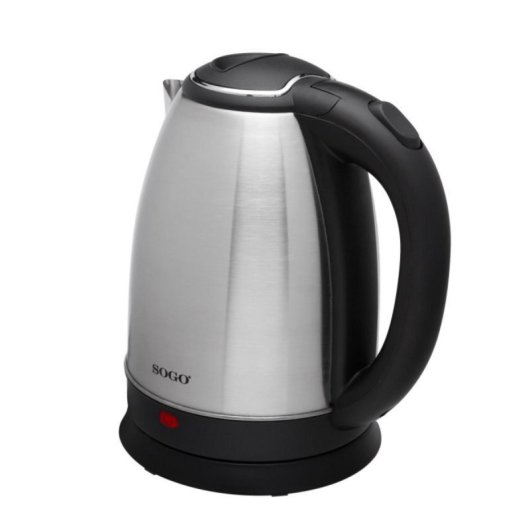 Hervidor Sogo KET-SS-5790-SS 1.8L 1500W sin cables acero inoxidable apagado automático