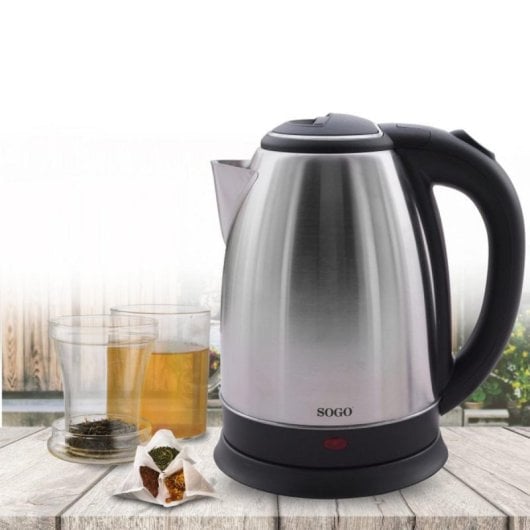 Hervidor Sogo KET-SS-5790-SS 1.8L 1500W sin cables acero inoxidable apagado automático