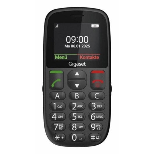 Teléfono Gigaset GL395 Negro 2.2" IP44 Bluetooth Botones Grandes Batería 800mAh SIM Única