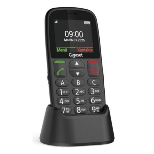 Teléfono Gigaset GL395 Negro 2.2" IP44 Bluetooth Botones Grandes Batería 800mAh SIM Única