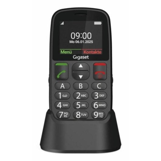 Teléfono Gigaset GL395 Negro 2.2" IP44 Bluetooth Botones Grandes Batería 800mAh SIM Única