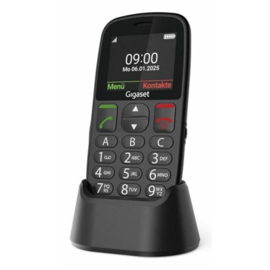 Teléfono Gigaset GL395 Negro 2.2" IP44 Bluetooth Botones Grandes Batería 800mAh SIM Única