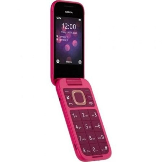 Teléfono móvil Nokia 2660 Flip, 4G, Dual SIM, pantalla 2.8", cámara 0.3 MP, color Pino