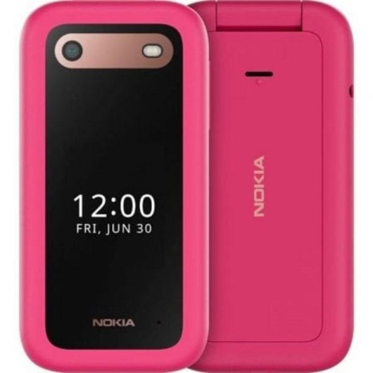 Teléfono móvil Nokia 2660 Flip, 4G, Dual SIM, pantalla 2.8", cámara 0.3 MP, color Pino
