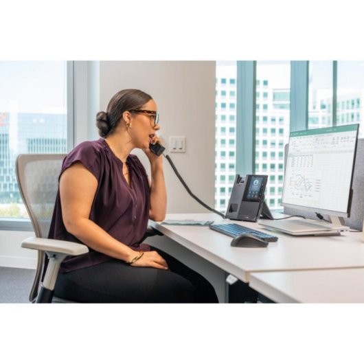 Teléfono IP Poly CCX 505 Negro 24 líneas LCD 5" Wi-Fi Bluetooth PoE Microsoft Teams