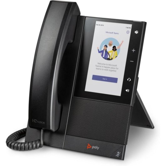 Teléfono IP Poly CCX 505 Negro 24 líneas LCD 5" Wi-Fi Bluetooth PoE Microsoft Teams