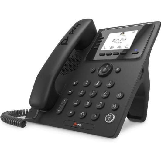 Telefone IP Poly CCX 350 Preto LCD 2.8" Gigabit Ethernet PoE Microsoft Teams