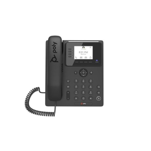 Telefone IP Poly CCX 350 Preto LCD 2.8" Gigabit Ethernet PoE Microsoft Teams