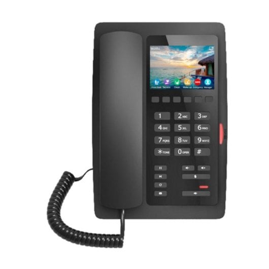 Teléfono IP Fanvil H5W 2 líneas WiFi PoE Pantalla 3.5" Negro