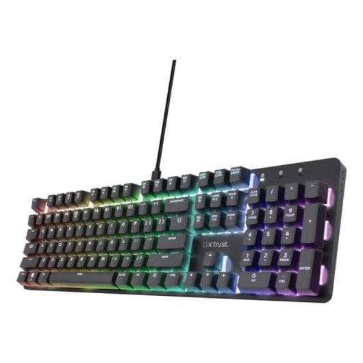 Teclado Gaming Trust GXT 871 Zora Mecánico RGB USB QWERTY Español Aluminio Negro