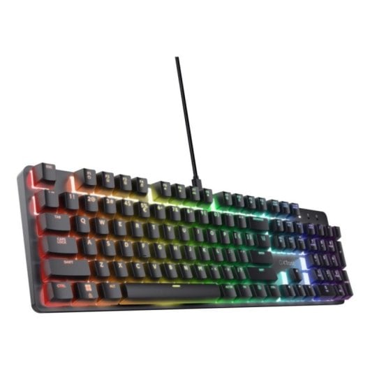 Teclado Gaming Trust GXT 871 Zora Mecánico RGB USB QWERTY Español Aluminio Negro