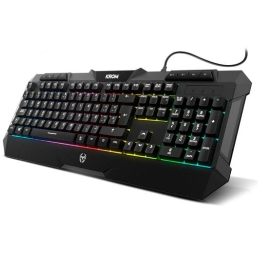 Combo Gaming Krom Kunai Teclado Membrana RGB + Ratón Óptico 7200DPI + Alfombrilla