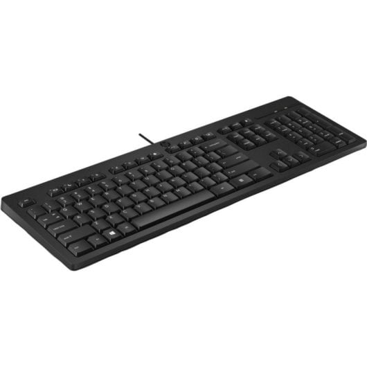 Teclado HP 125 Preto Com Fio USB Completo (100%) 3 mm Teclas Teclado HP 125 Preto Com Fio USB Completo (100%) 3 mm Teclas