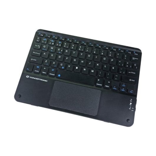 Teclado Conceptronic TOBIN01BES QWERTY Español Bluetooth Touchpad Recargable Negro