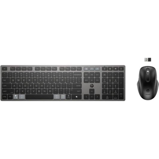 Teclado HP 725 completo preto Bluetooth RF sem fios com rato 4000 DPI resistente