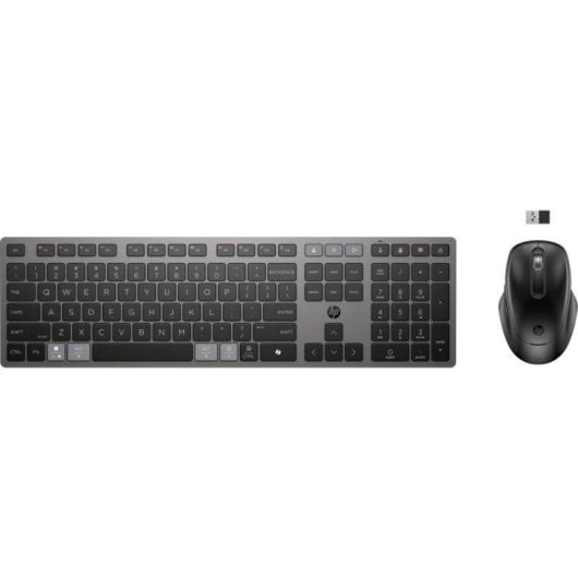 Teclado HP 725 completo preto Bluetooth RF sem fios com rato 4000 DPI resistente