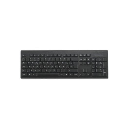 Teclado inalámbrico Kensington KB150 EQ Negro QWERTY Español resistente a derrames y cifrado AES