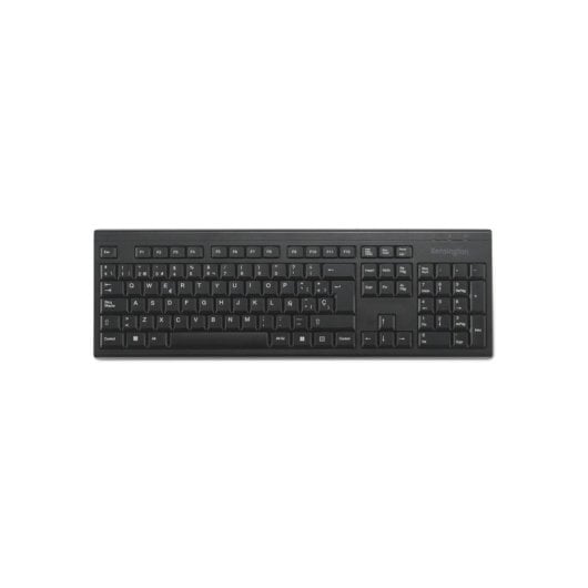 Teclado inalámbrico Kensington KB150 EQ Negro QWERTY Español resistente a derrames y cifrado AES