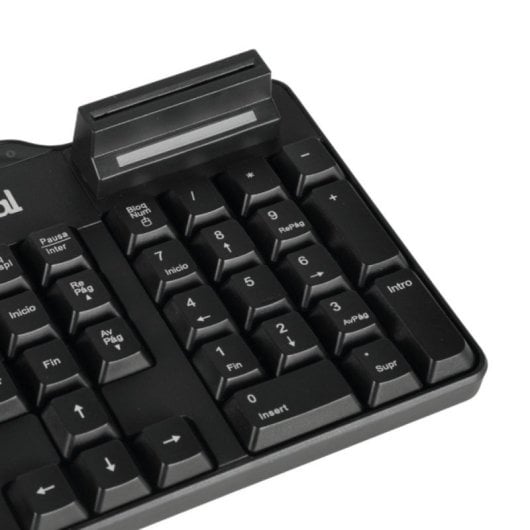 Teclado iggual CK-ID-DNI SMART Alámbrico USB QWERTY 105 Teclas Negro