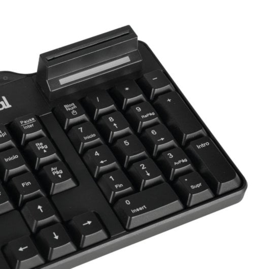 Teclado iggual CK-ID-DNI SMART Alámbrico USB QWERTY 105 Teclas Negro