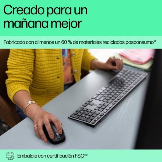 Clavier sans fil HP 725 Multidispositif Réchargeable Gris 100%