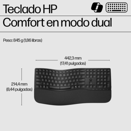 Clavier HP 685 Comfort Inalámbrico Bluetooth Ajustable et Programmable