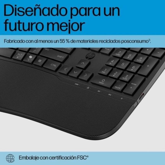 Clavier HP 685 Comfort Dual Mode sans fil complet avec 23 touches programmables noir