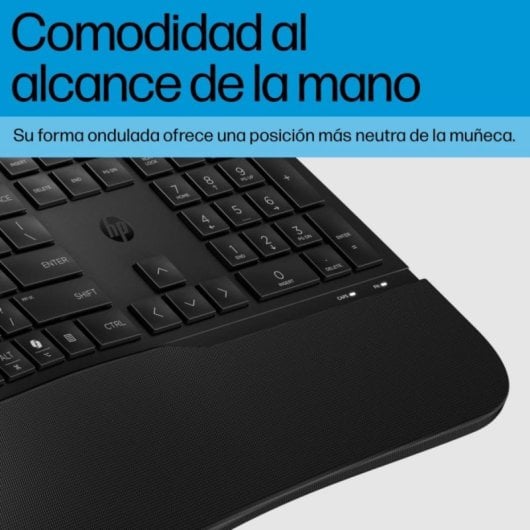 HP 485 Comfort Teclado USB Membrana com Apoio para Pulsos e Resistência a Derrames Preto