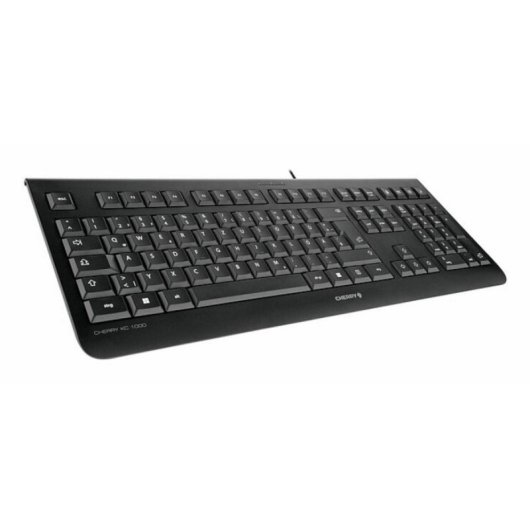 Teclado Cherry KC 1000 USB QWERTY Portugués Negro Cable 1.8m ABS Completo